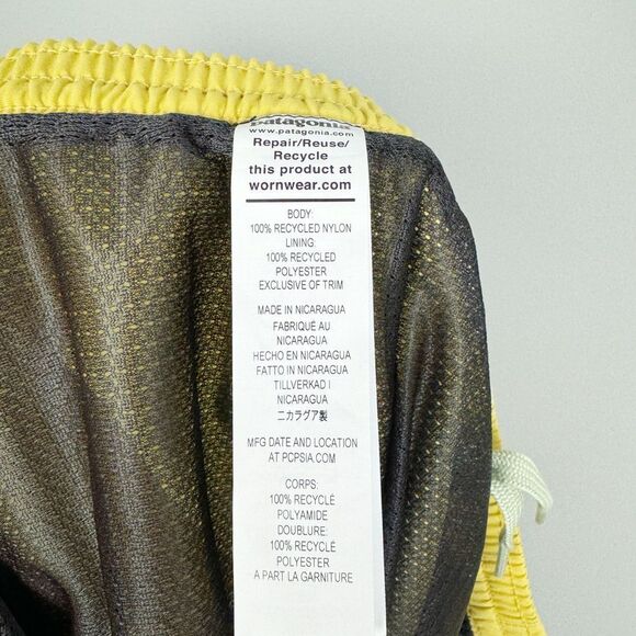 PATAGONIA | NEW Baggies 5” Inseam Shorts in Surfboard Yellow Men’s Size XX-Large - Picture 10 of 10